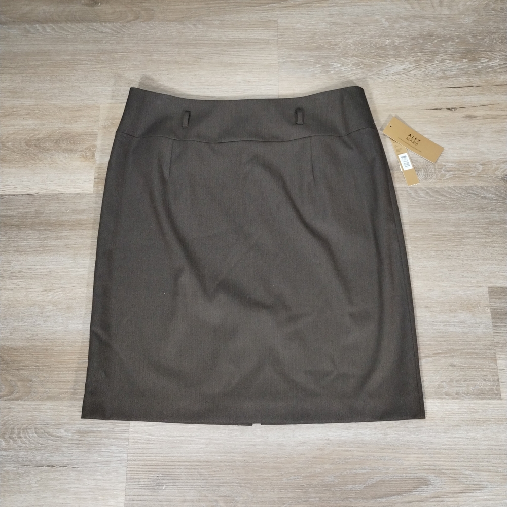 Alex Marie Dark Brown Pencil Skirt Size 14 Office School College Academia